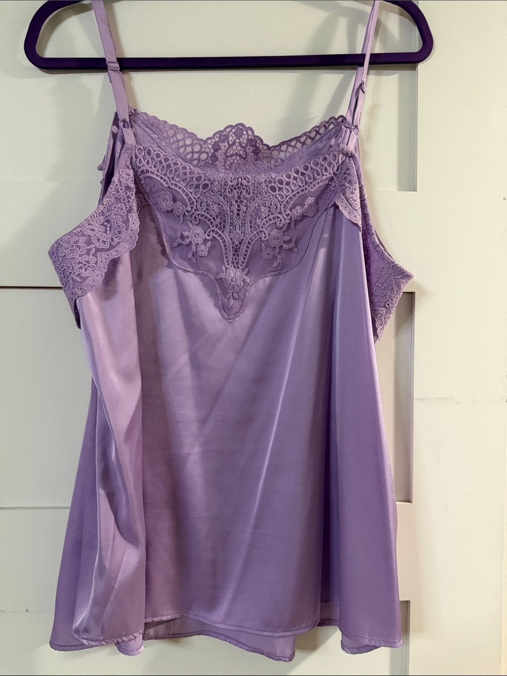 torrid Lavender Lace-Trim Satin Camisole